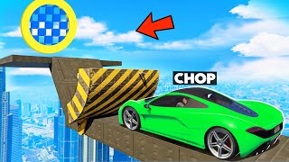 GTA 5 T20 PARKOUR CHALLENGE WITH OFFROAD VEHINCLE AND CHOP [upl. by Nahtanohj]