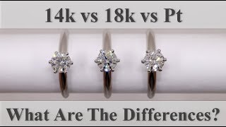 14k White Gold vs 18k White Gold vs Platinum [upl. by Annair]