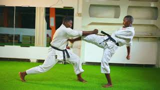 Eagle Shotokan Sparring Techniques Sensei Miraji Vs Sempai Ibrahim [upl. by Neerahs36]