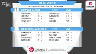 Lordswood CC 3rd XI v Addington Village CC 2nd XI [upl. by Carine586]