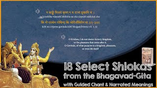 18 Most Important Shlokas of Bhagavad Gita  With Narrated Meanings [upl. by Nnaj]