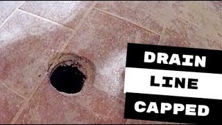 PLUMBING REPAIR DRAIN LINE CAPPED IN CONCRETE FLOOR [upl. by Wemolohtrab]