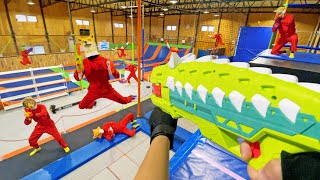 Nerf War  Amusement Park Battle 53 Nerf First Person Shooter [upl. by Hegarty656]