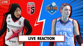 RED SPARKS VS IBK ALTOS KOREA VLEAGUE LIVE REACTION [upl. by Neeuq]