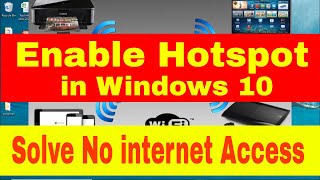 EnableSolve Problem wifi hotspot windows 10 no internet access [upl. by Jackie234]