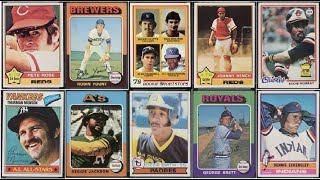 The 20 Most Valuable Topps Baseball Cards From 19751979 [upl. by Ahsiekahs241]