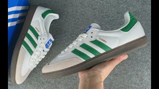 ADIDAS SAMBA OG FOOTWEAR WHITE GREEN IG1024 [upl. by Dorcus]