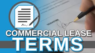 Typical Commercial Lease Terms That Everyone Should Know [upl. by Kcarb]