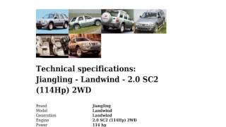 Jiangling  Landwind  20 SC2 114Hp 2WD  Technical specifications [upl. by Geehan]