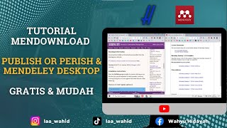 Tutorial Mendownload amp Menginstal Publish Or Perish amp Mendeley Desktop [upl. by Naitsirc]