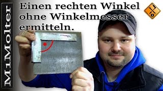 Einen rechten Winkel ohne Winkelmesser ermitteln von M1Molter [upl. by Jobyna]