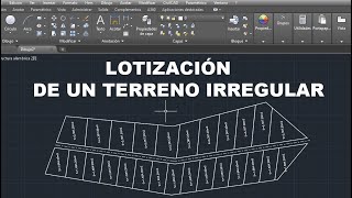 AUTOCAD  LOTIFICACION CON CIVILCAD DIVIDIR TERRENO EN PARTES IGUALES [upl. by Sibyl]