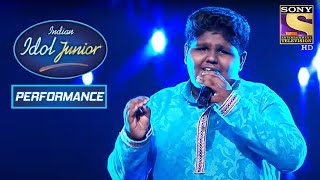 Vaishnavs Emotional Performance Gets Appreciated By Virendra Sehwag  Indian Idol Junior 2 [upl. by Guinna240]