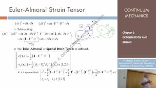 Continuum Mechanics  Ch 2  Lecture 5  Strain Tensors [upl. by Joselyn617]