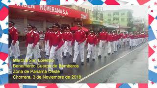 Bomberos Panamá Oeste quotMarcha San Lorenzoquot [upl. by Atiuqal]