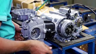 70cc Galaxy Motorcycle Engine Assembling Process in a Factory [upl. by Niwri]