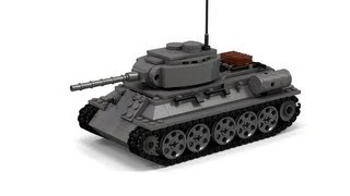 Lego WWII T34 Tank Instructions [upl. by Sivam318]