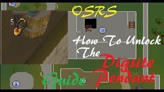 OSRS How To Unlock The Digsite Pendant Quick Guide [upl. by Glori]