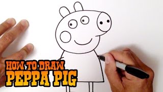 How to Draw Peppa Pig  Step by Step Video Lesson [upl. by Sidonia]