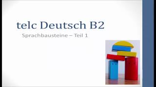 Telc Deutsch B2 Sprachbausteine [upl. by Bertha]