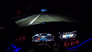 2021 MercedesBenz CLS 400d  255kmh top speed on the German Autobahn  POV [upl. by Aleusnoc74]