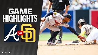 Braves vs Padres Game Highlights 71424  MLB Highlights [upl. by Hamlet]