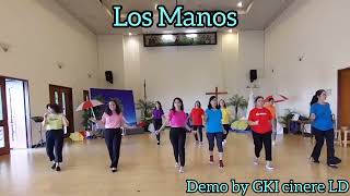 Los Manos line dance choreographed by Maikel Tewu INA amp Meiko INA [upl. by Elletse847]