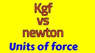 UNITS OF FORCE Kgf and newton THE MEANING AND RELATION When to use them USEFUL FOR NUMERICALS [upl. by Laehpar]