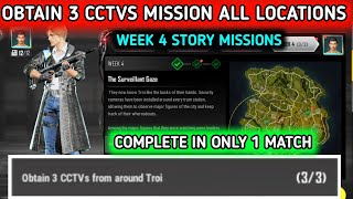 OBTAIN 3 CCTVS FROM AROUND TROI 🔥 WEEK 4 STORY MISSION EXPLAIN PUBG NEW STATE [upl. by Rattray]