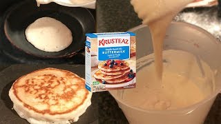 How to Make Krusteaz Buttermilk Pancakes From Start to Finish in 60 SECONDS [upl. by Ailyt]