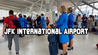 JFK INTERNATIONAL AIRPORT TERMINAL 4  WALKING TOUR 2024 [upl. by Pellet]