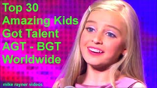 Top 30 Amazing Kids Got Talent Auditions of All Time Best Singing Dancing Magic AGT  BGT Worldwide [upl. by Stephie]