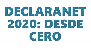 DECLARACIÓN PATRIMONIAL DECLARANET 2020 PASO A PASO [upl. by Esta]