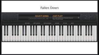 Virtual Piano  Fallen Down [upl. by Dionis330]