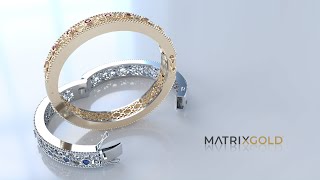 Bangle Bracelet  MatrixGold Speed Modeling [upl. by Adiahs]