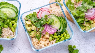 Chicken Poke Bowls Clean Eating Recipe [upl. by Aelam]