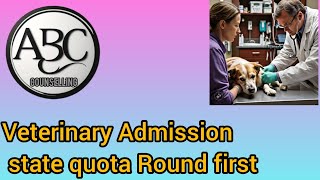 veterinary admission state quota round First official cutoff [upl. by Nodnelg]