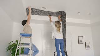 Loomwell Wallpaper ceiling install tutorial [upl. by Urata]