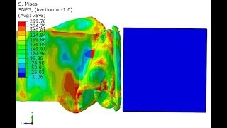 Abaqus Explicit Crash TestImpact Test [upl. by Anaiek]