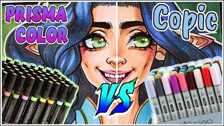 Copic Markers Vs Prismacolor Markers  Copic Vs Prismacolor  Marker Review [upl. by Leftwich]