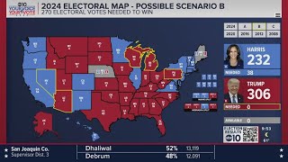 Presidential Election 2024 Electoral Map Latest — 930 pm Update [upl. by Ihpen876]