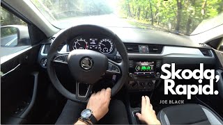 Skoda Rapid 10 TSI 70 kW 95 HP  4K POV Test Drive 100 Joe Black [upl. by Leonard]