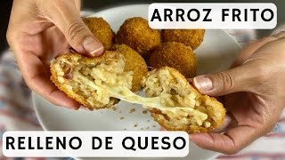 ARANCINI  Bolas De Arroz Fritas Rellenas De Queso  Receta Italiana [upl. by Leahcimal]