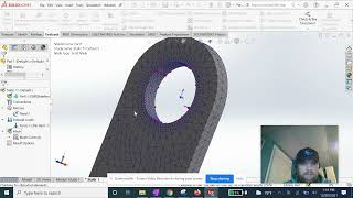 Simple Solidworks FEA Analysis Setup  Apply Mesh Control [upl. by Nywles]