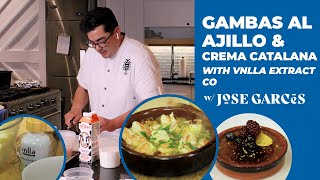 Gambas al Ajillo amp Crema Catalana  Cooking Space  Chef Jose Garces [upl. by Edsel83]