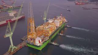 EGINA FPSO Sail away from South Korea [upl. by Nomla]