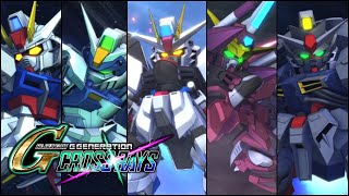 Gundam SEED All Gundam Units  SD Gundam G Generation Cross Rays [upl. by Nimar618]