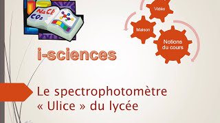 Le spectrophotomètre Ulice du lycée [upl. by Ed]