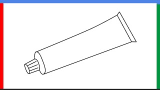 How to draw a Toothpaste step by step for beginners [upl. by Hulen]