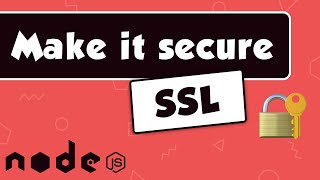 How to generate and use a SSL certificate in NodeJS [upl. by Svensen]